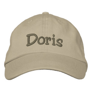 Bordado Doris Name Embroiderado Baseball Boné Khaki