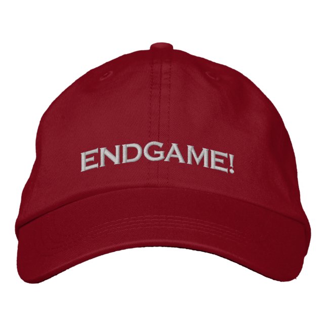 BORDADO "ENDGAME!", BONÉ DE JOGADOR DE PC GAME (Frente)