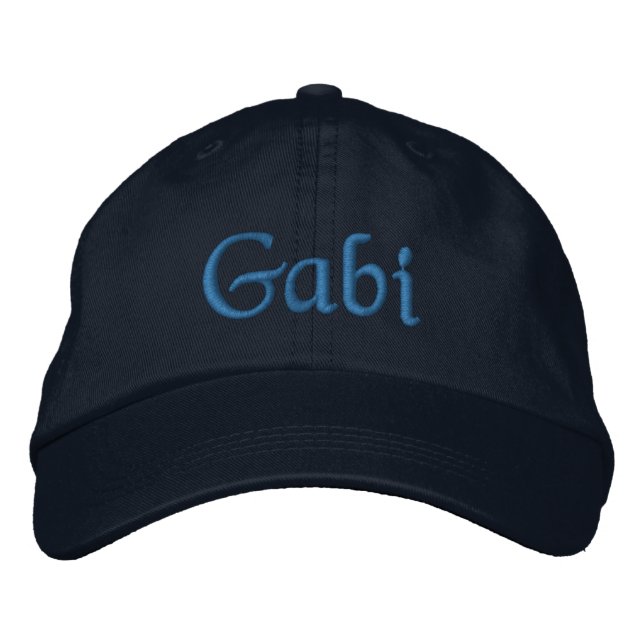 Bordado Gabi Personalizado Boné de Baseball Azul (Frente)