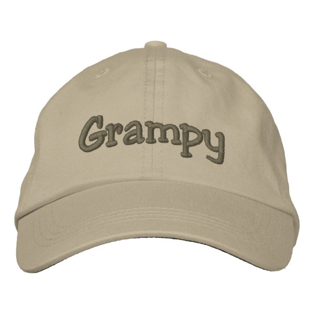 Bordado Grampy Khaki Boriderado Boné / Chapéu (Frente)
