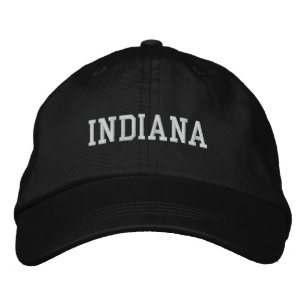 Bordado Indiana bordou Boné Ajustável Preto