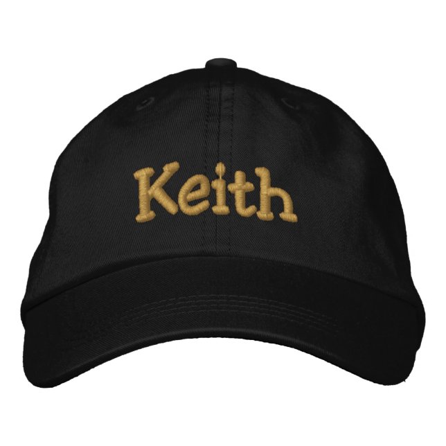 Bordado Keith Personalizado Baseball Boné / Chapéu (Frente)