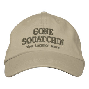Bordado LOCALIZAÇÃO DA Personalização do Boné SQUATCHIN