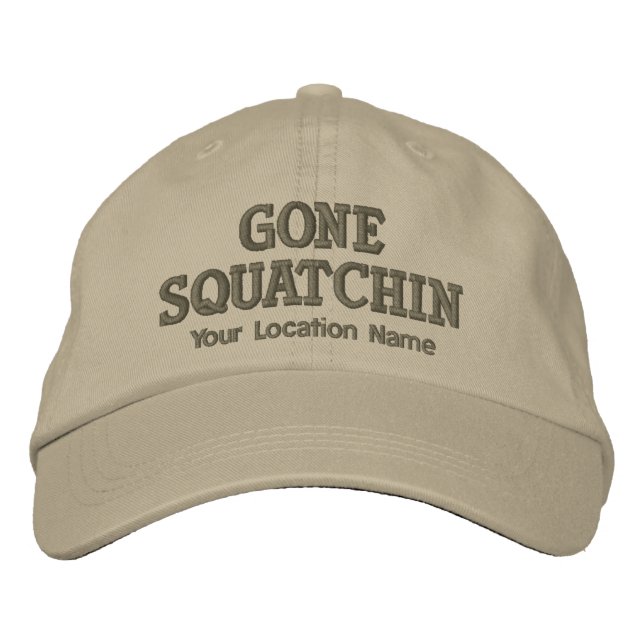 Bordado LOCALIZAÇÃO DA Personalização do Boné SQUATCHIN (Frente)