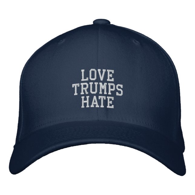 Bordado Love Trumpers Hate - Boné Personalizado De Basebal (Frente)