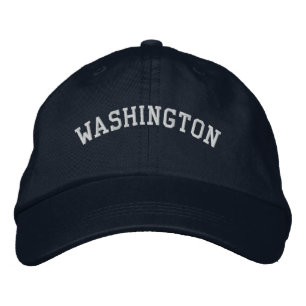 Bordado Marinho Básico de Boné em Washington Azul
