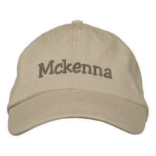 Bordado Nome Mckenna Boriderado Boné de Baseball Khaki