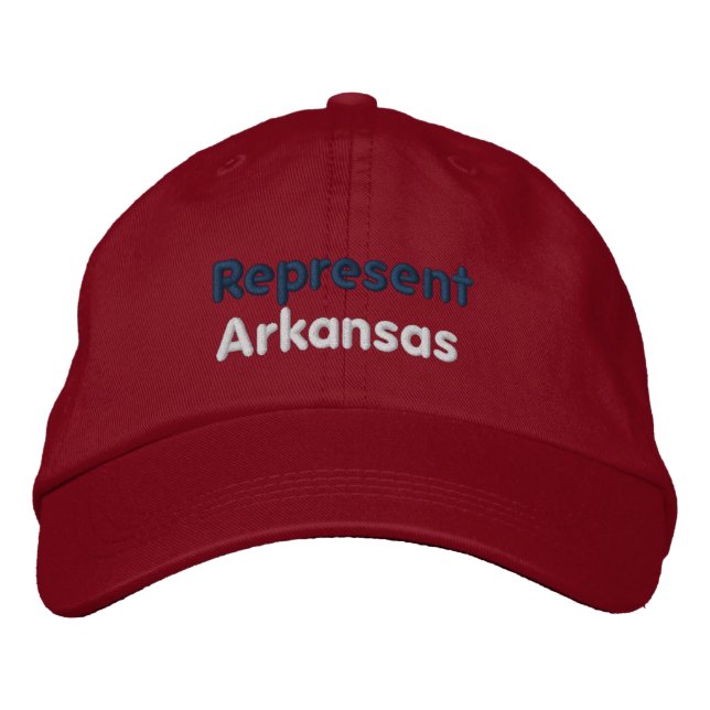 Bordado Represente o boné de Arkansas (Frente)