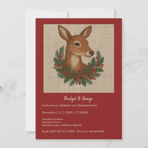 Bordado russo Deer & Holiday Greens Natal