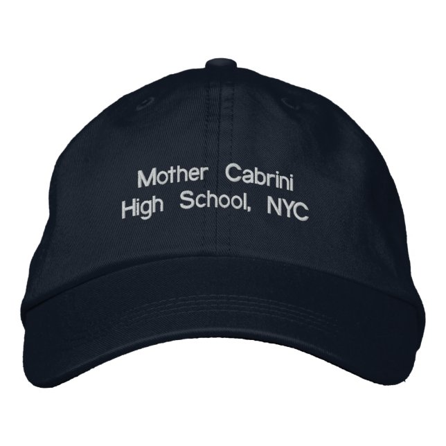 Bordado Segundo grau Mãe Cabrini, Boné Baseball (Frente)