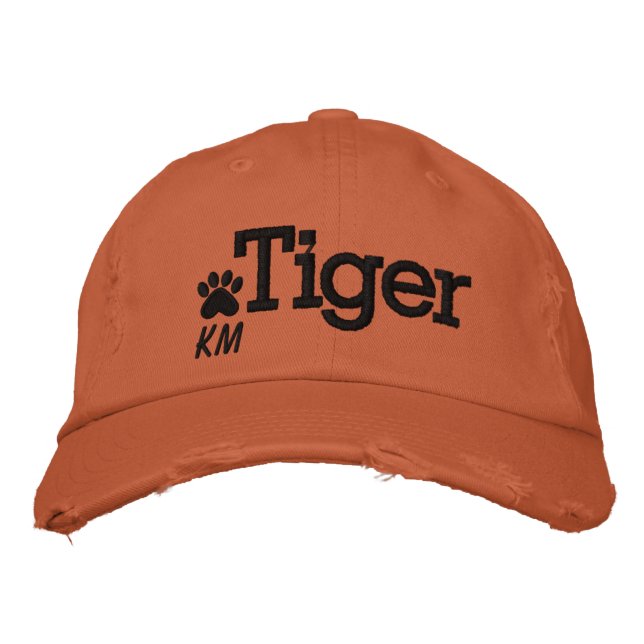 Bordado Um Boné Tiger por SRF (Frente)