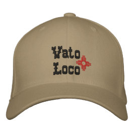 Bordado Vato Loco Zia Sun Baseball Boné Mens Hat Novo Méxi