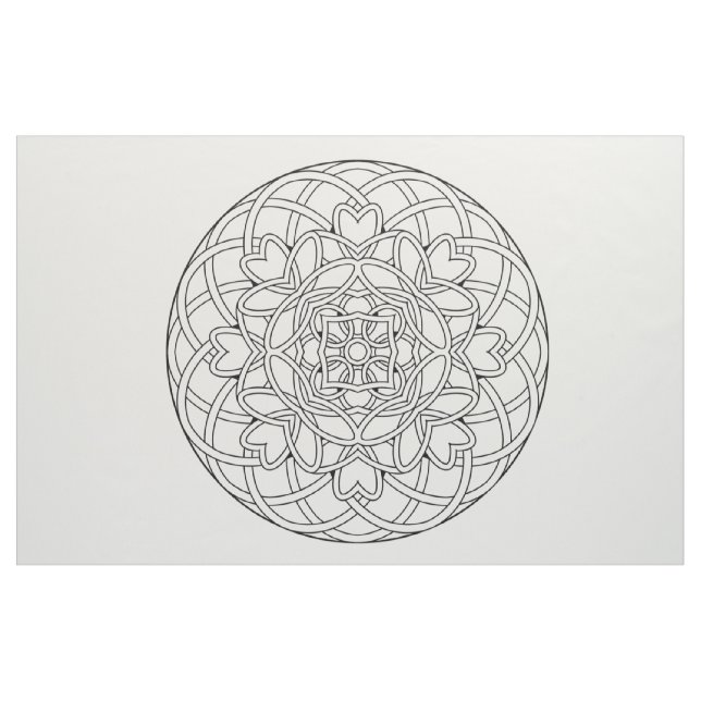 Borde seu próprio tecido abstrato da mandala (Fat Quarter)