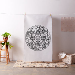Borde seu próprio tecido da mandala das abelhas