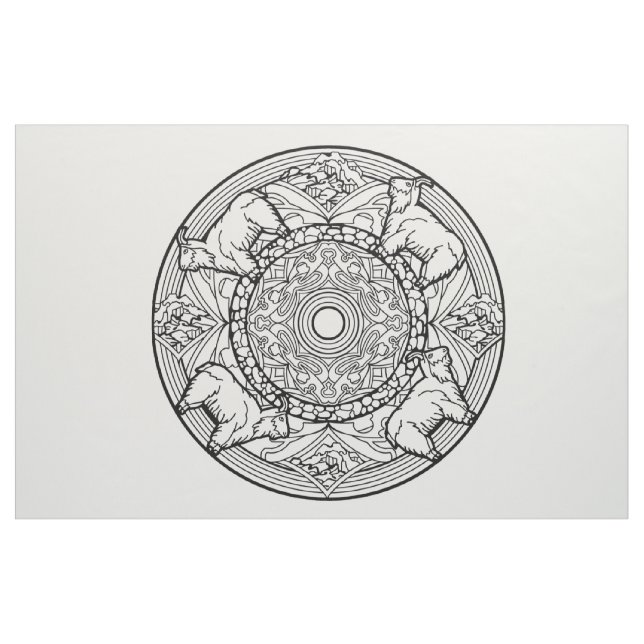 Borde suas próprias cabras do tecido da mandala (Fat Quarter)