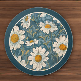 Borded Art Nouveau Shasta Daisy