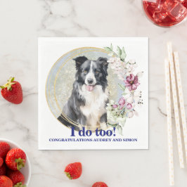 Border Collie Pet Casamento Guardanapos Com Foto d