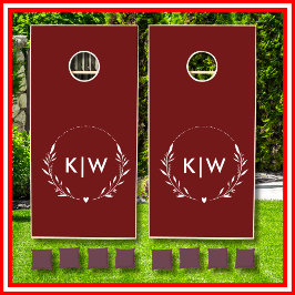 Bordéus e White | Monograma de Iniciais Modernos