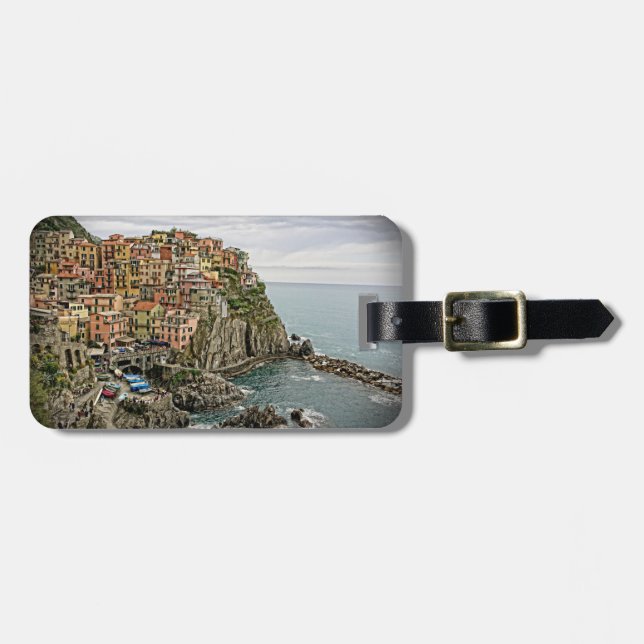 Bordo de Itália - Manarola - Etiqueta de Bagagem (Frente Horizontal)