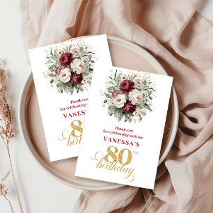 Bordô Rosado Clássico Agradecimento de 80º Anivers