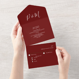 Bordô Vermelho Minimalista Elegante Rascunho