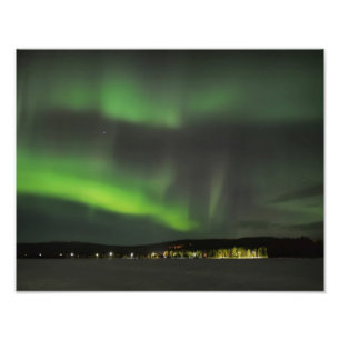 Borealis da Aurora no impressão da foto do céu