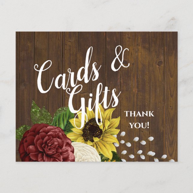 Borgonha e Girassóis Estimados Orçamento de Casame (Frente)