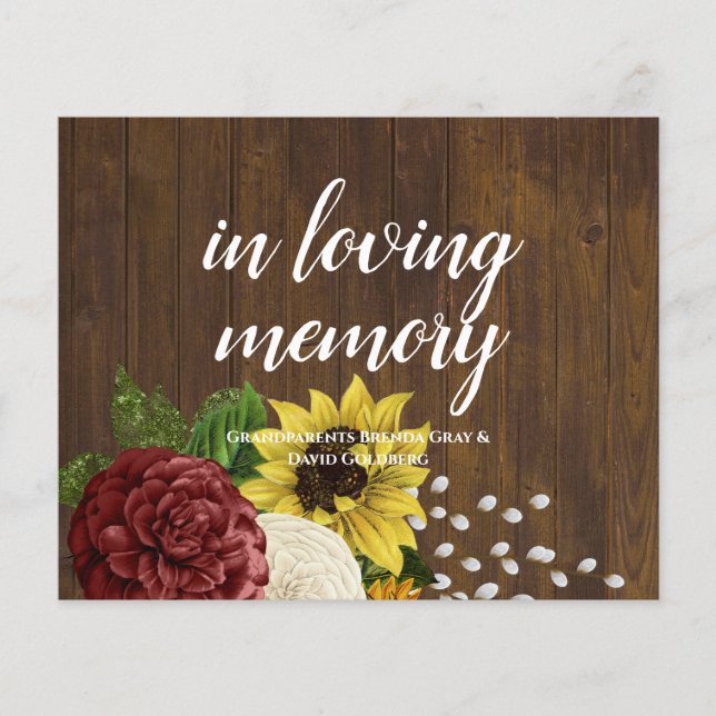 Borgonha e Girassóis Estimados Orçamento de Casame (Frente)