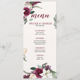 Borgonha | Janto Floral Wedding Menu