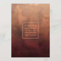 Borgonha Luxe e cora convite do casamento