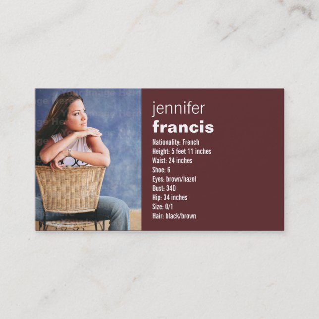 Borgonha que cruza o mini cartão dos comp(s) (Frente)