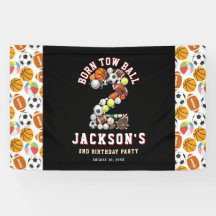 Born 2 Ball Sport Themed Boy 2nd Birthday Party