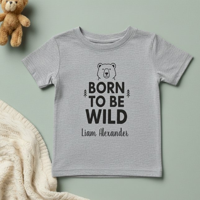 Born to Be Wild  Personalized Toddle T-Shirt (Criador carregado)