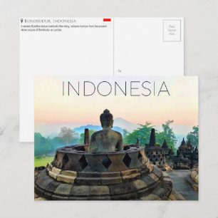 Borobudur, cartão postal de viagem da Indonésia
