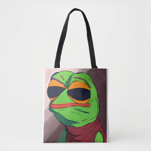 "Borpa e Pepe Meme Tote Bag mal Desenhado" (Frente)