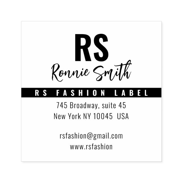 Borracha Assinatura Carimbo de Arte de Madeira (Impressão)