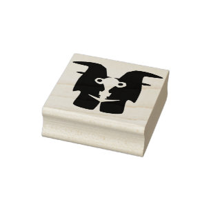 Borracha bruxas gêmeas carimbo de arte