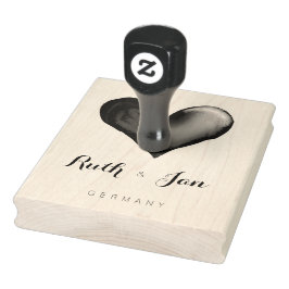 Borracha Cardíaco Grande Carimbo De Arte De Madeira