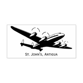 Borracha Carimbo da aeronave de destino da Vintage