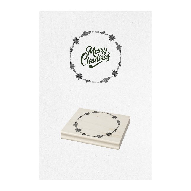 Borracha Carimbo da Rua de Natal (Christmas Wreath Stamp)