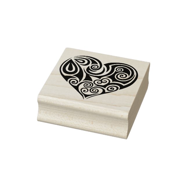 Borracha Carimbo de 2" x 2" - Coração (Carimbo)
