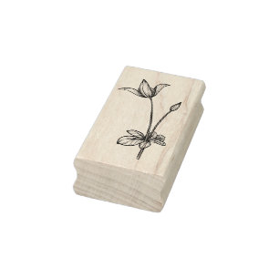 Borracha Carimbo de Arranque da Flor Delicado