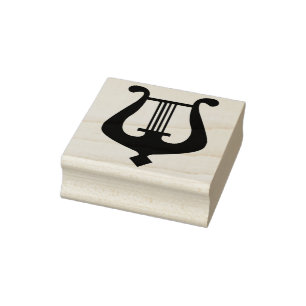 Borracha carimbo de arte angel harp