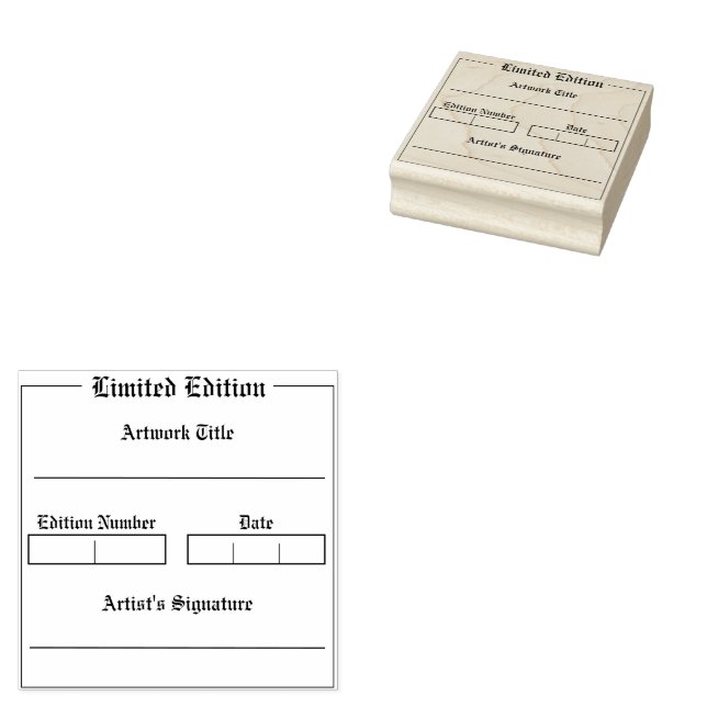 Borracha Carimbo de Arte da Edição Limitada (Carimbado)