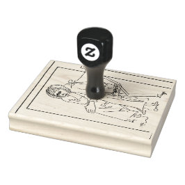 Borracha Carimbo de Arte da Madeira