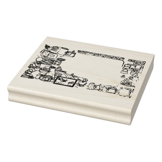 Borracha Carimbo de Arte da Madeira (Carimbo)