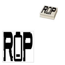 Borracha Carimbo de Arte da Madeira da Bateria RIP