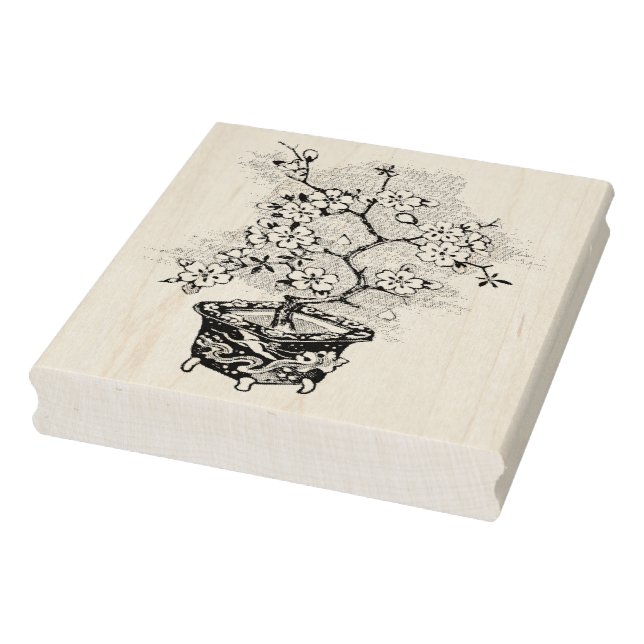 Borracha Carimbo de Arte de Árvore de Cherry Bonsai (Carimbo)