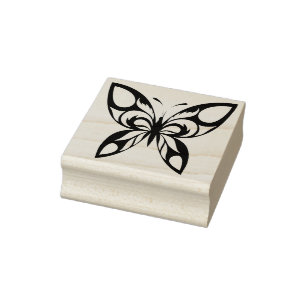 Borracha carimbo de arte de borboleta ornamental