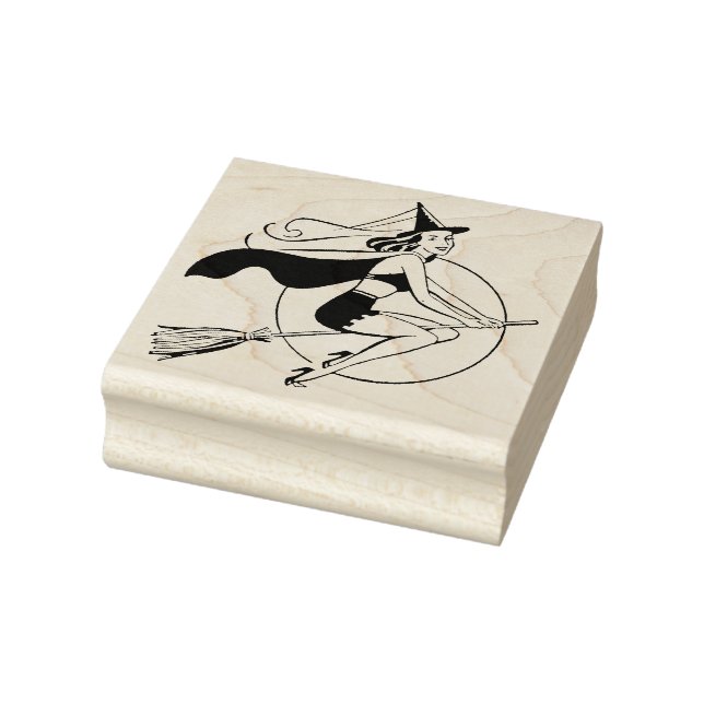 Borracha Carimbo de Arte de Bruxa Retro (Carimbo)